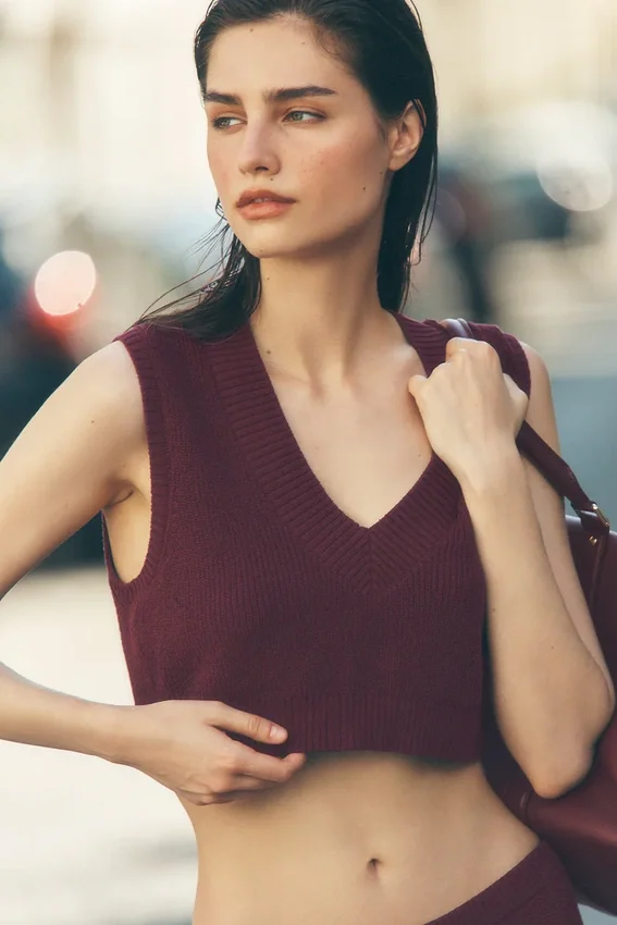 Supernatural Sweater Top - Bordeauxrood