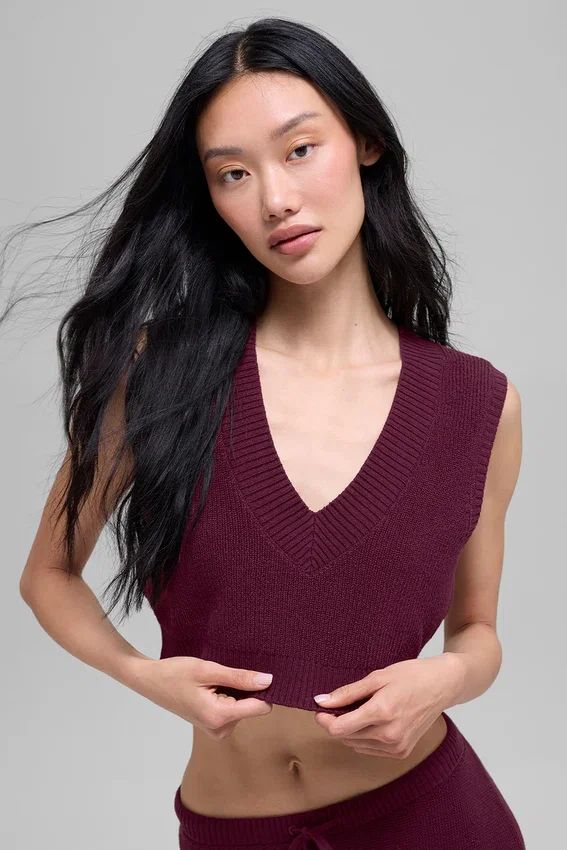 Supernatural Sweater Top - Bordeauxrood