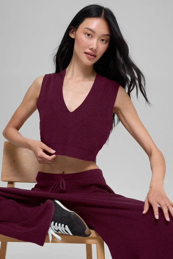 Supernatural Sweater Top - Bordeauxrood