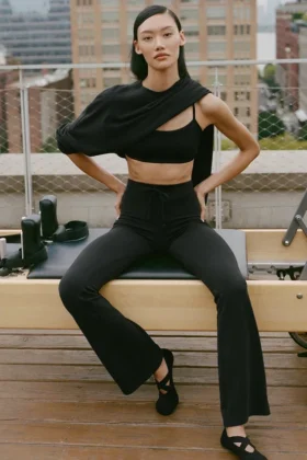 Sway bootcut joggingbroek - Zwart