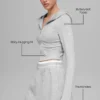 Sway-hoodie met volledige rits – Athletic Heather Grey