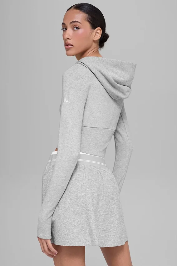 Sway-hoodie met volledige rits – Athletic Heather Grey