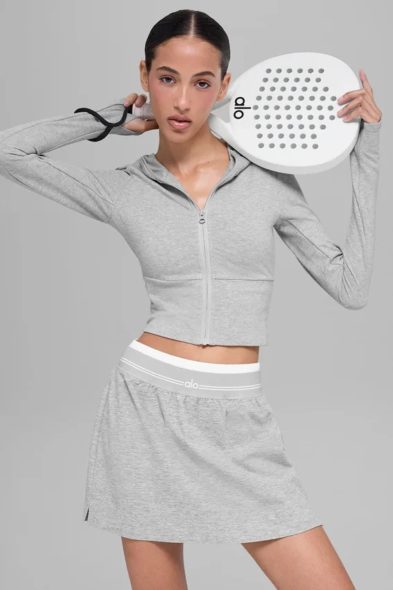 Sway-hoodie met volledige rits – Athletic Heather Grey