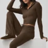 Sway-hoodie met volledige rits - Espresso