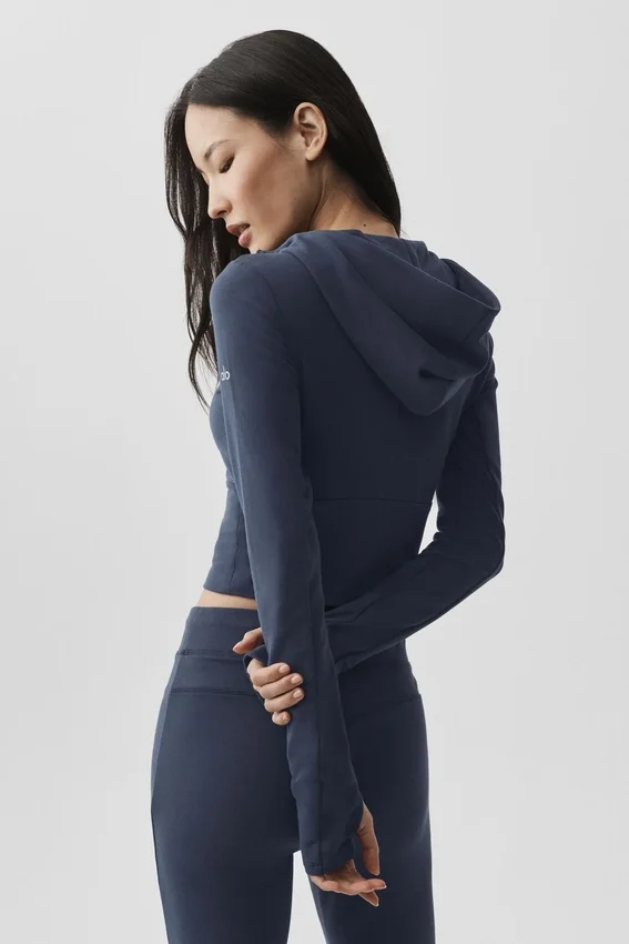 Sway-hoodie met volledige rits - Navy