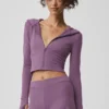 Sway-hoodie met volledige rits - Plum Kiss