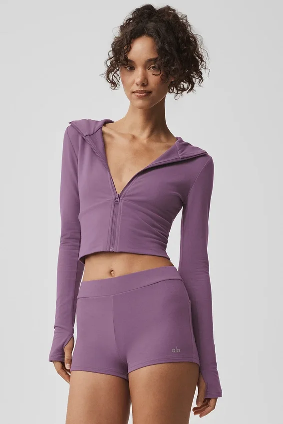 Sway-hoodie met volledige rits - Plum Kiss
