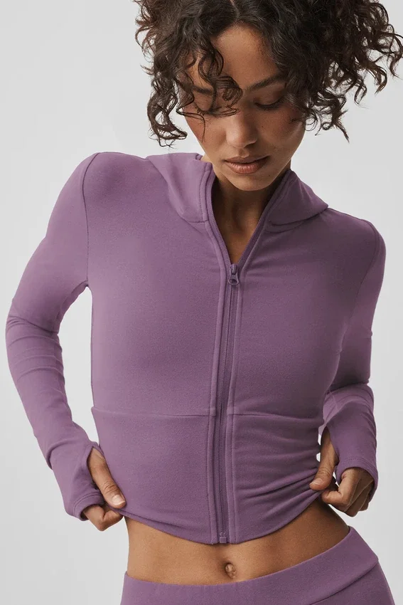 Sway-hoodie met volledige rits - Plum Kiss