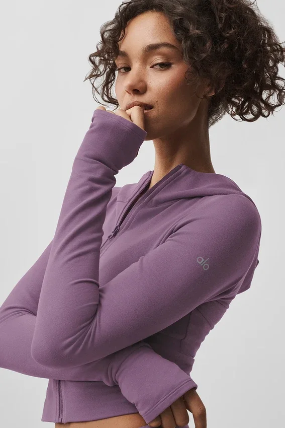 Sway-hoodie met volledige rits - Plum Kiss