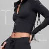 Sway hoodie met volledige rits - Zwart