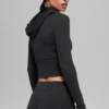 Sway hoodie met volledige rits - Zwart