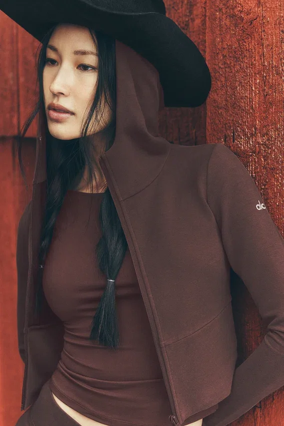 Sway-hoodie met volledige ritssluiting - Brownstone