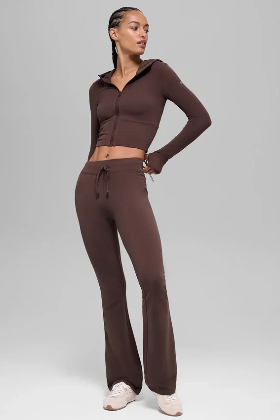 Sway-hoodie met volledige ritssluiting - Brownstone