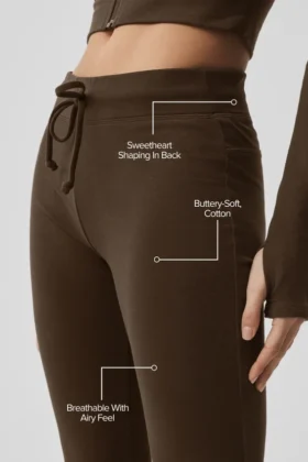 Sway joggingbroek met bootcut – Espresso