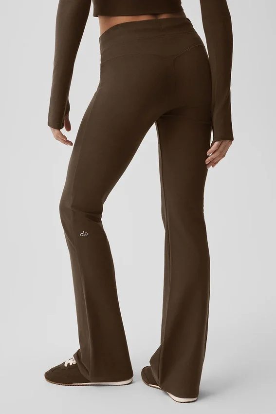 Sway joggingbroek met bootcut - Espresso