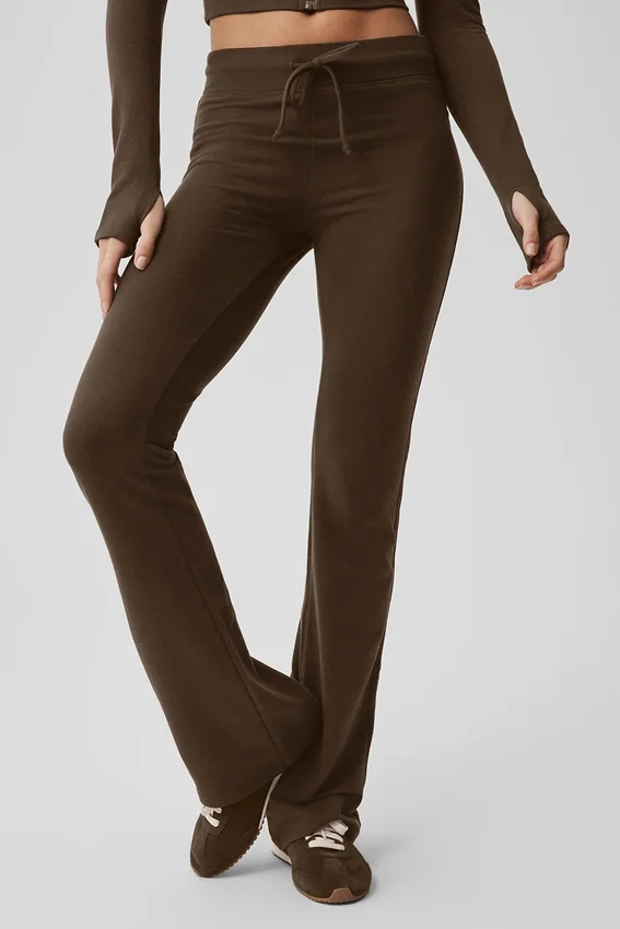 Sway joggingbroek met bootcut - Espresso
