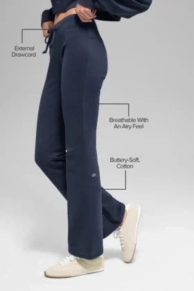 Sway joggingbroek met bootcut – marineblauw