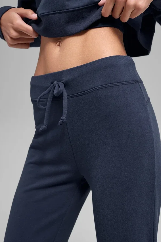 Sway joggingbroek met bootcut - marineblauw