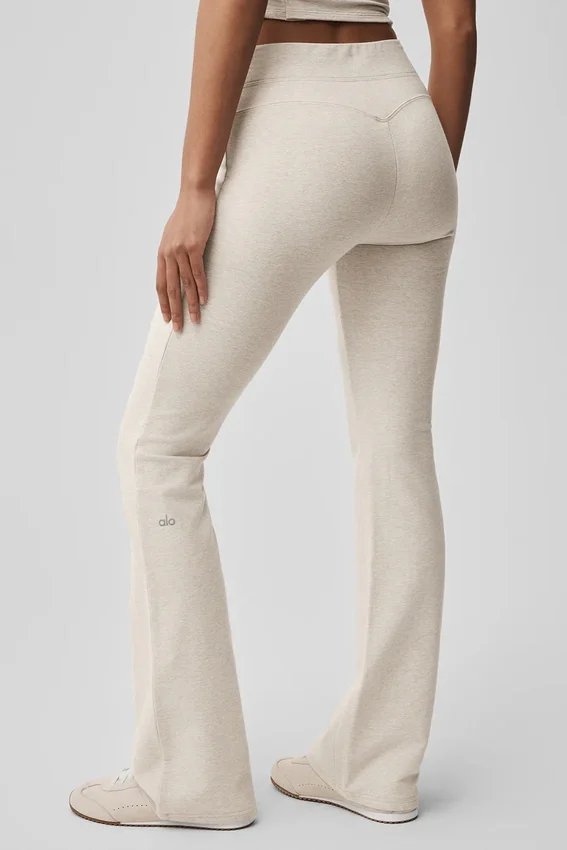 Sway-joggingbroek met bootcut - Oatmeal Heather