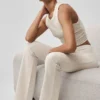 Sway-joggingbroek met bootcut - Oatmeal Heather