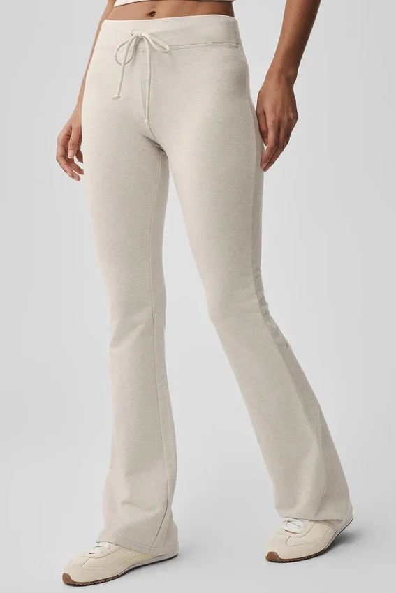 Sway-joggingbroek met bootcut - Oatmeal Heather