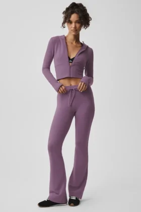 Sway Joggingbroek met bootcut - Plum Kiss