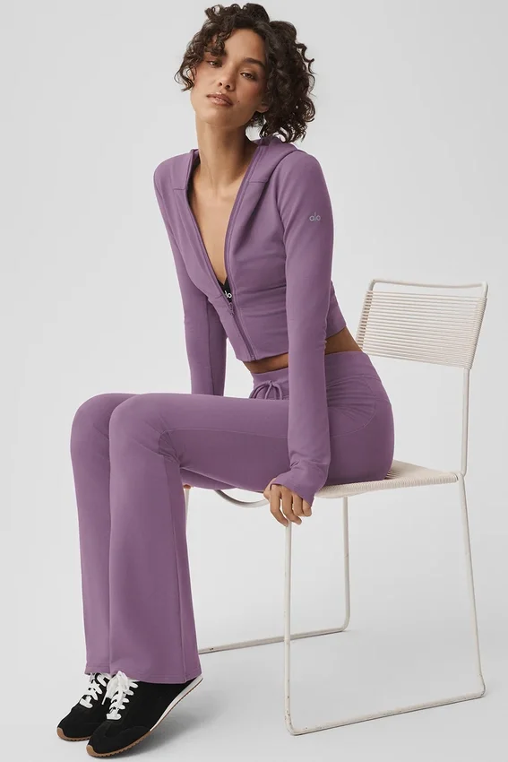 Sway Joggingbroek met bootcut - Plum Kiss