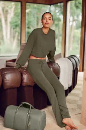 Sway joggingbroek met uitlopende pijpen - Olive Tree