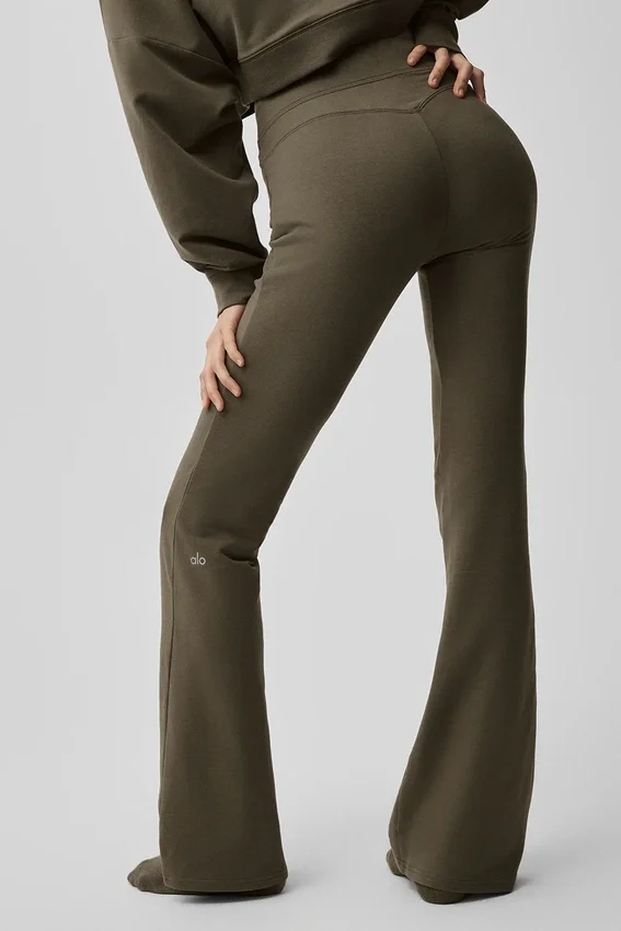Sway joggingbroek met uitlopende pijpen - Olive Tree