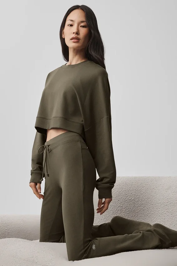 Sway joggingbroek met uitlopende pijpen - Olive Tree