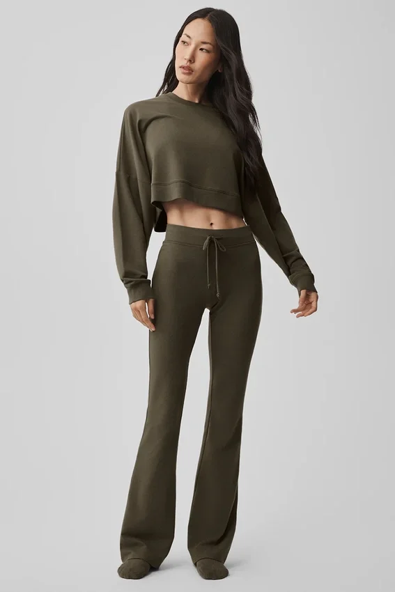 Sway joggingbroek met uitlopende pijpen - Olive Tree