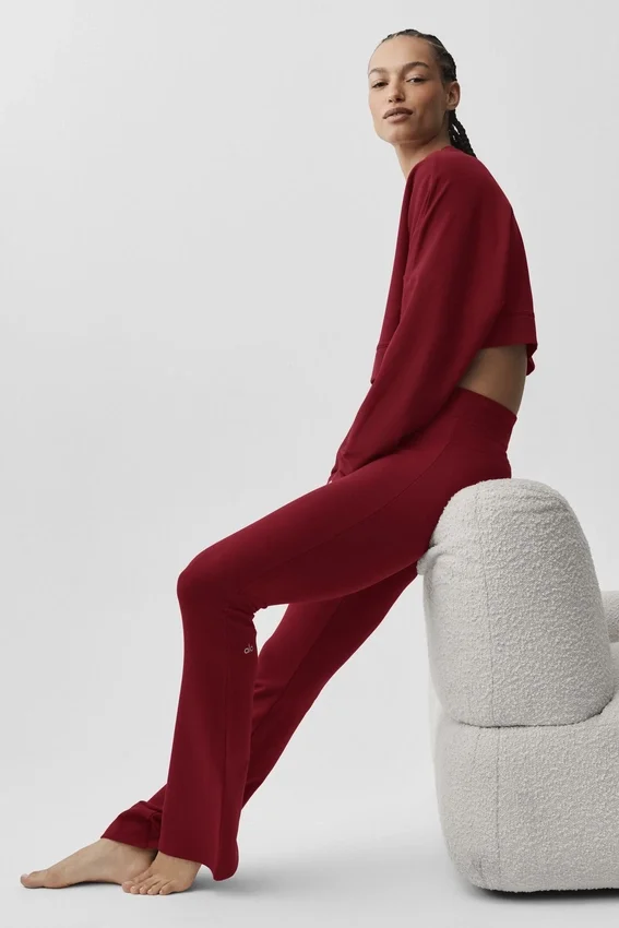 Sway Joggingbroek met wijd uitlopende pijpen - Summer Romance Red