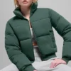 Sweatshirt-puffer - klavergroen