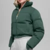 Sweatshirt-puffer - klavergroen