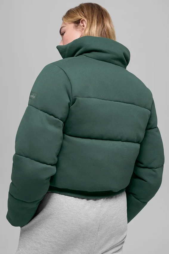 Sweatshirt-puffer - klavergroen