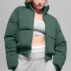 Sweatshirt-puffer - klavergroen