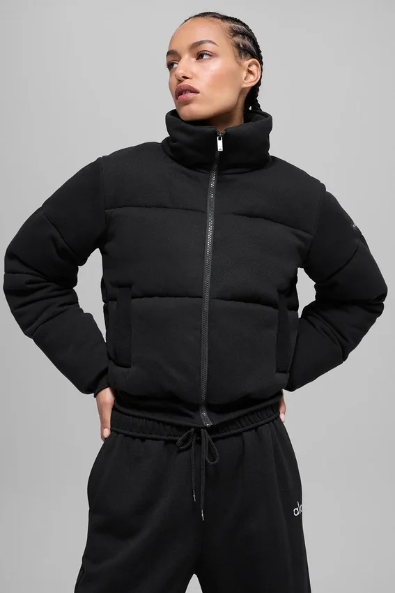 Sweatshirt-puffer - Zwart