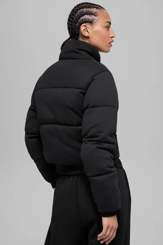 Sweatshirt-puffer - Zwart