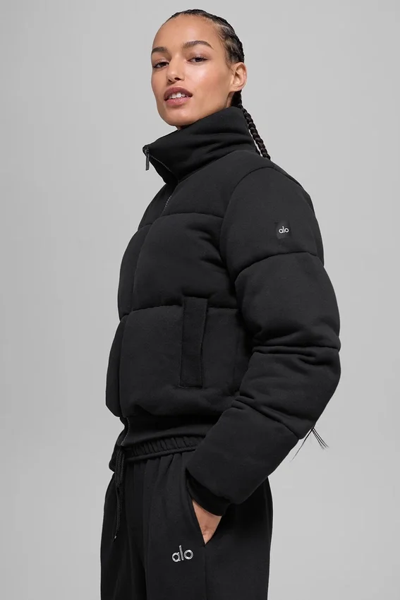 Sweatshirt-puffer - Zwart