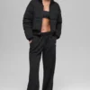 Sweatshirt-puffer - Zwart