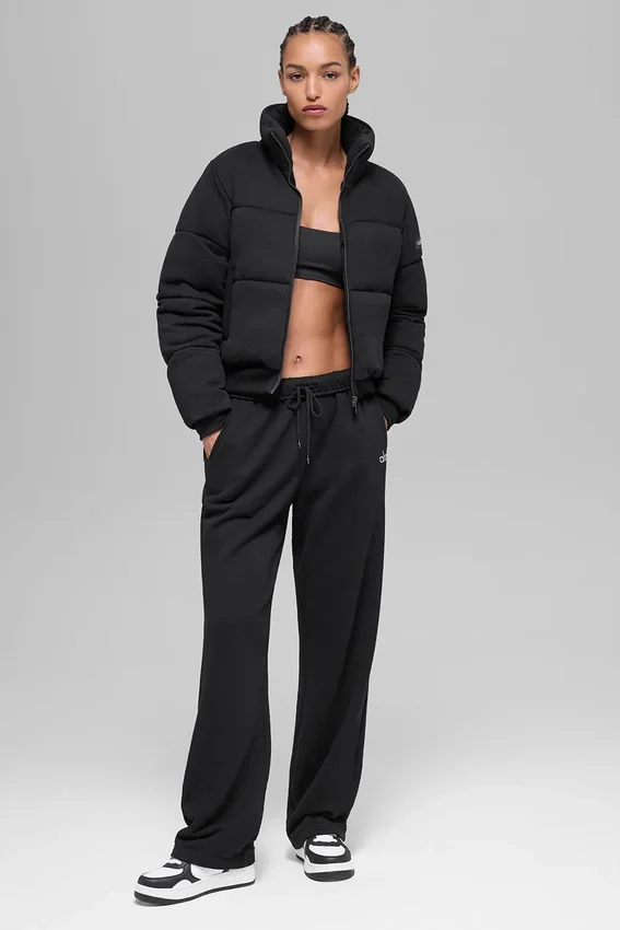 Sweatshirt-puffer - Zwart