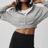 Sweet Escape-hoodie met rits – Athletic Heather Grey