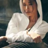 Sweet Escape hoodie met rits – ivoor