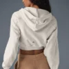 Sweet Escape hoodie met rits – ivoor