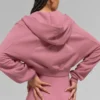 Sweet Escape hoodie met rits – Pink Wild Rose