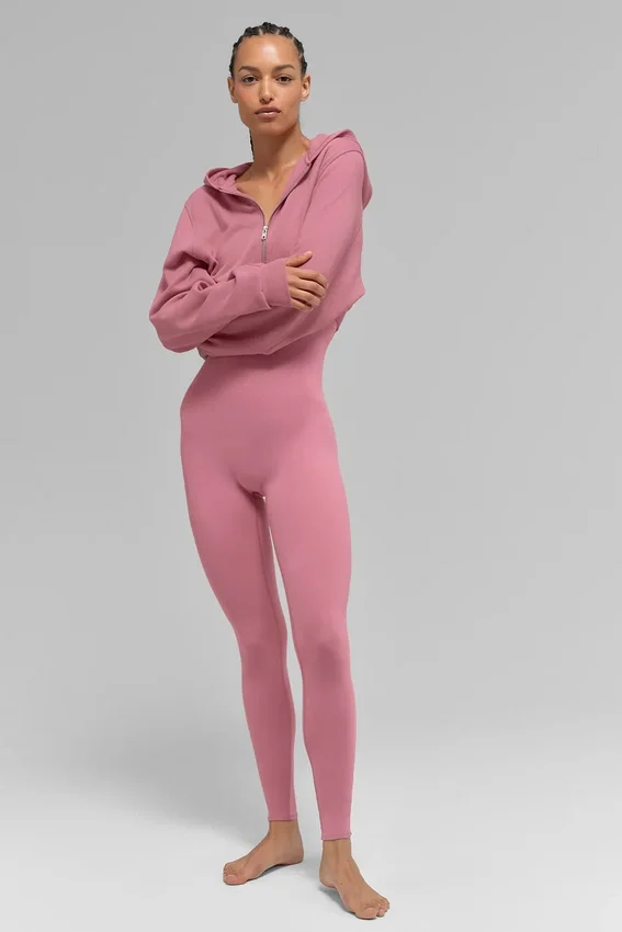 Sweet Escape hoodie met rits – Pink Wild Rose