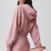 Sweet Escape hoodie met rits - Vintage Pink