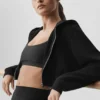 Sweet Escape hoodie met ritssluiting - Zwart