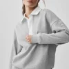 Take It Easy Henley-trui met lange mouwen - Athletic Heather Grey/White