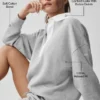 Take It Easy Henley-trui met lange mouwen - Athletic Heather Grey/White